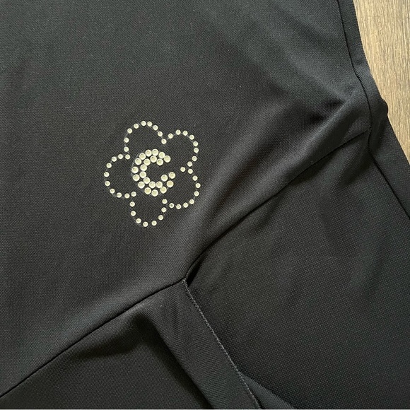 Carlton Sleeveless Black Fit & Flare Maxi Round Neck Slit Evening Gown Dress 12 - Picture 9 of 16